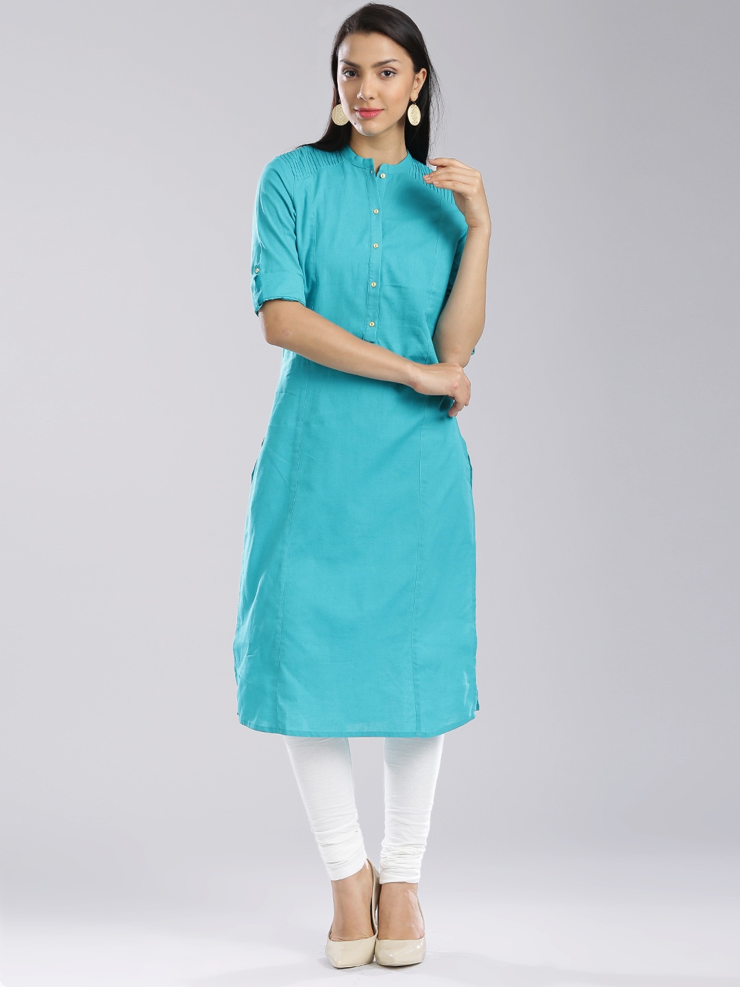 

W Turquoise Blue Kurta