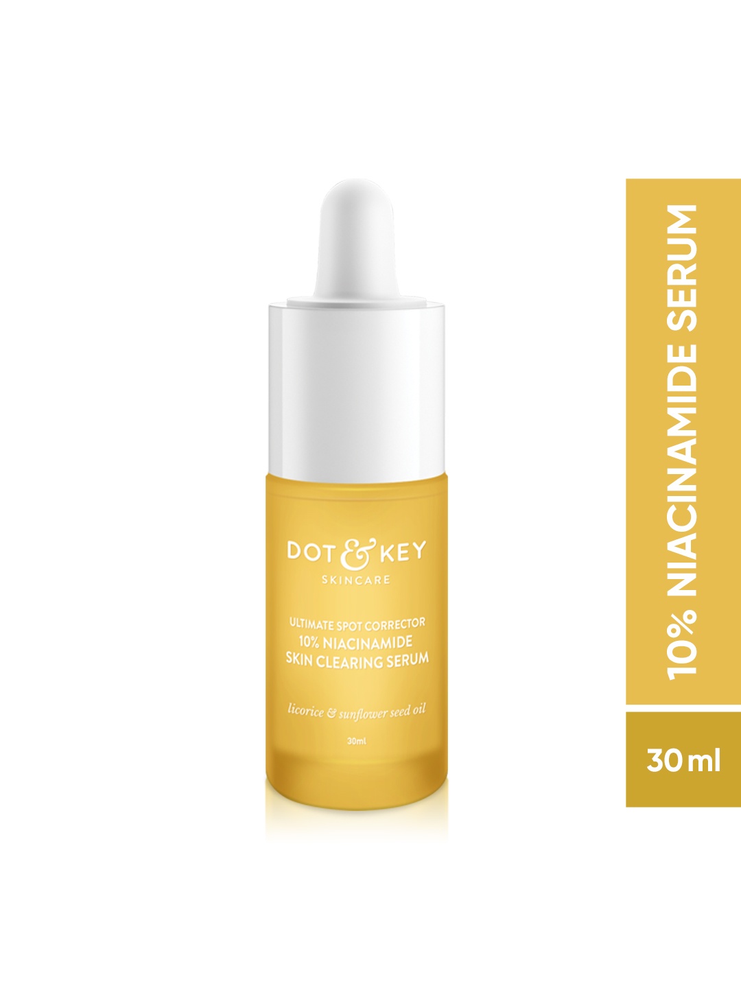 

DOT & KEY 10% Niacinamide Spot Reduction Face Serum with Zinc for Acne & Dark Spots - 30ml, Yellow