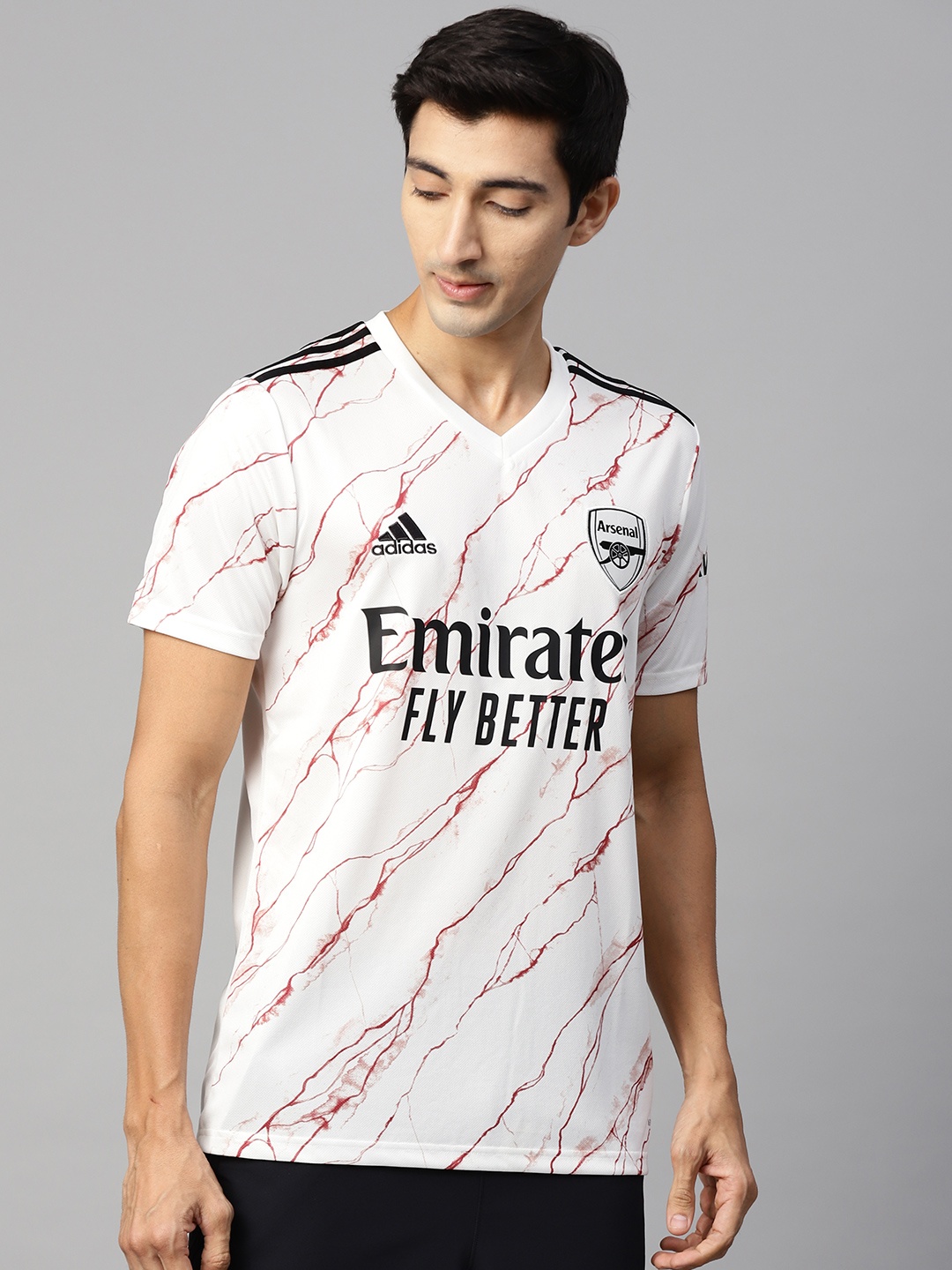 

ADIDAS Men White Printed Arsenal 20/21 Away Football Jersey