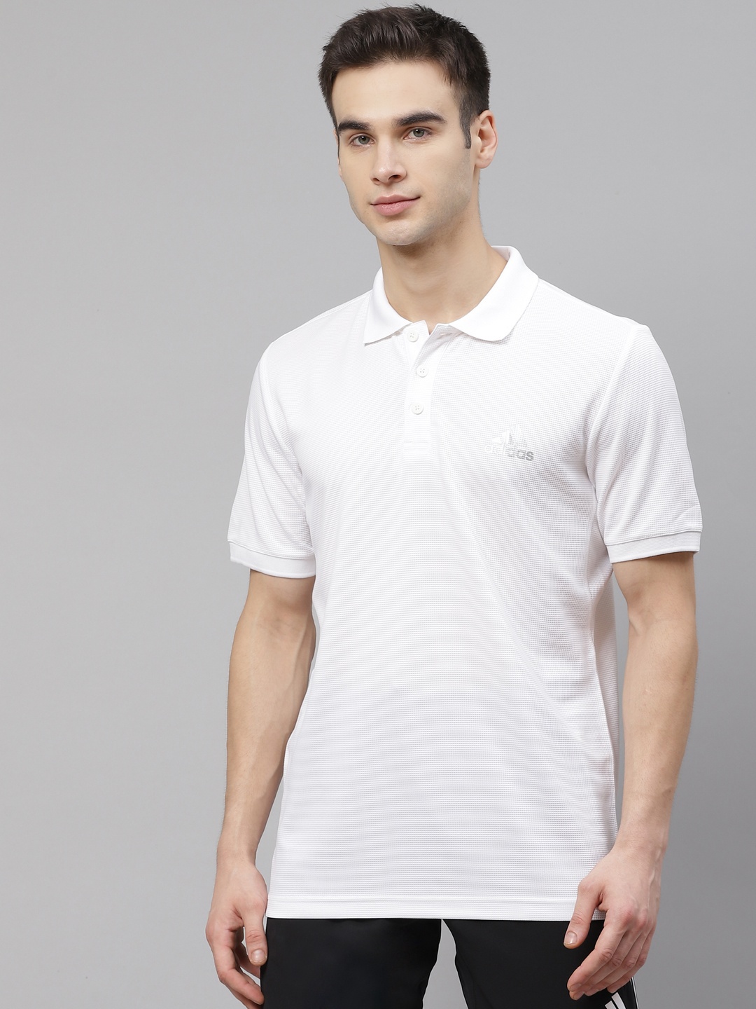 

ADIDAS Men White Tennis Club Solid Polo Collar T-shirt