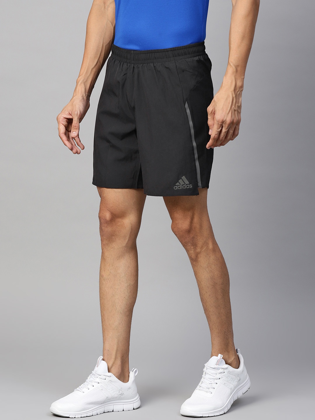 

ADIDAS Men Black Solid Saturday Running Shorts