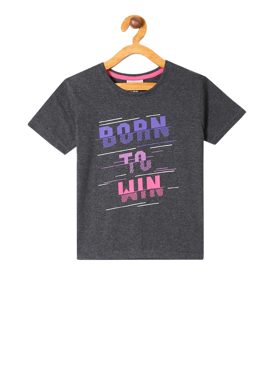 

Cherokee Girls Grey Printed Round Neck T-shirt