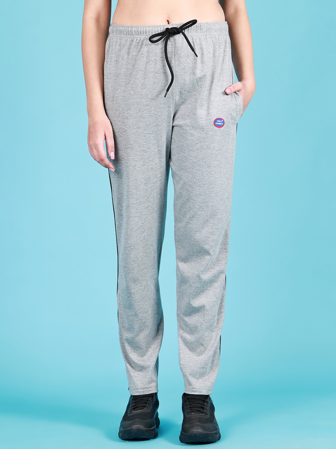 

VIMAL JONNEY Women Grey Melange Solid Lounge Pants