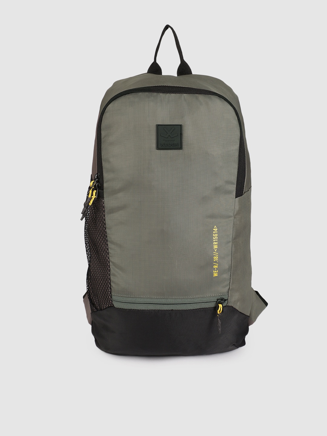 

WROGN Unisex Grey & Black Colourblocked Police Backpack