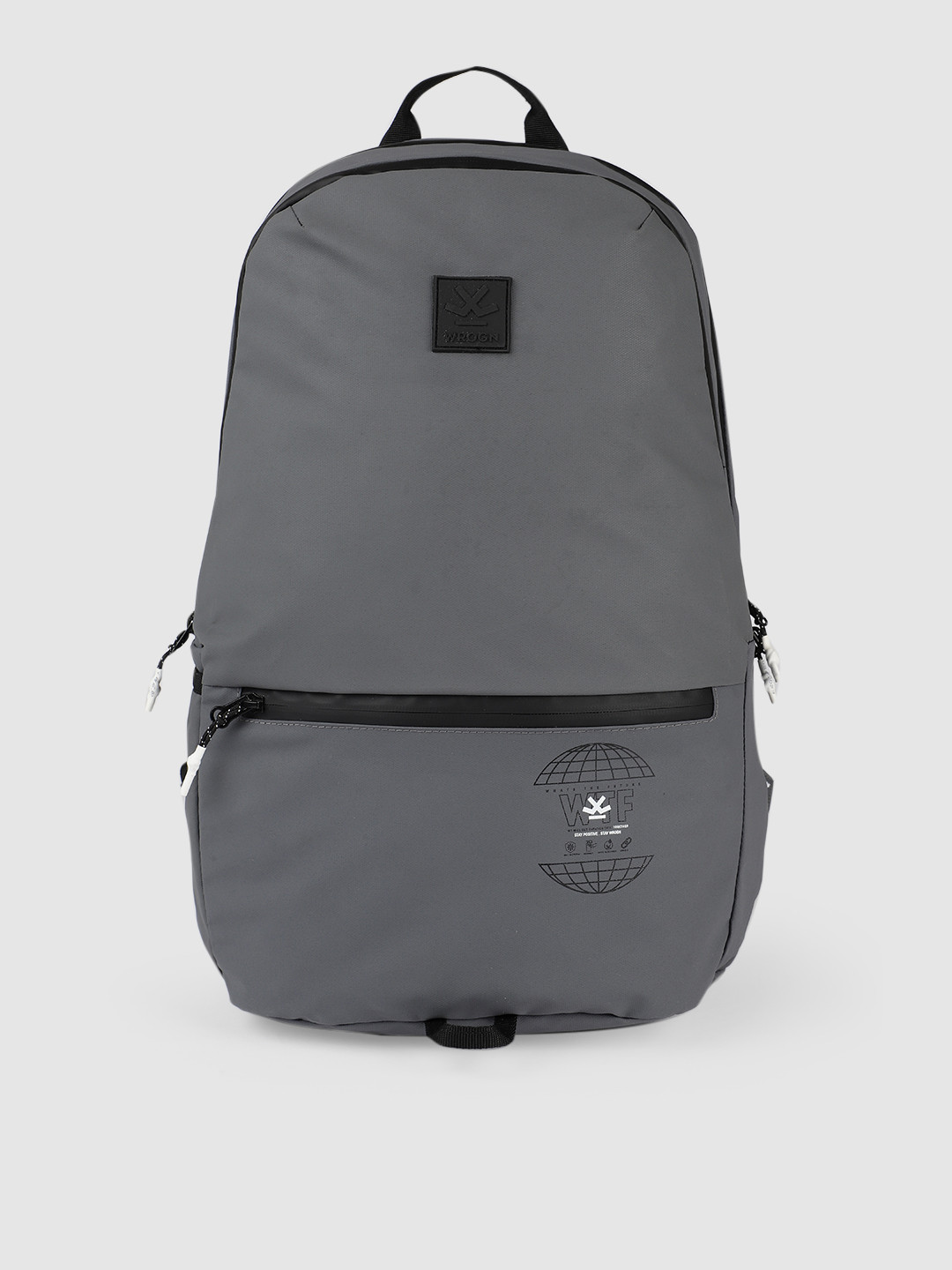 

WROGN Unisex Grey Solid Backpack