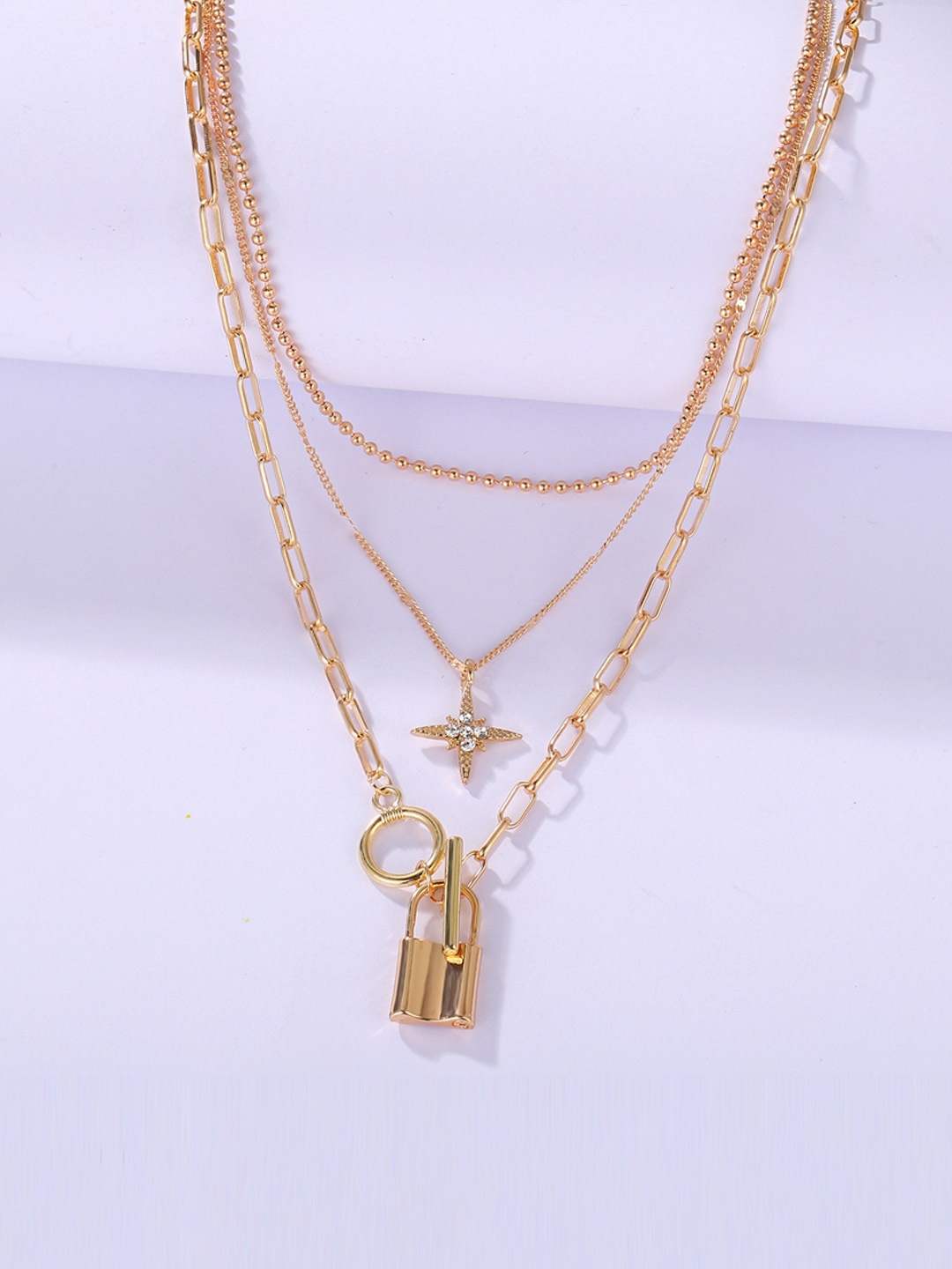 

Jewels Galaxy Gold-Plated Layered Necklace