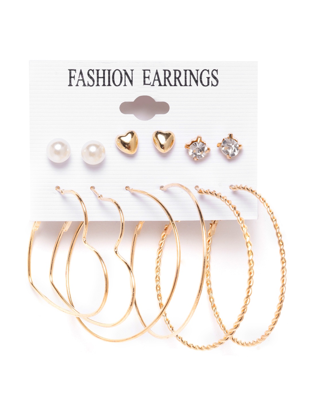 

Jewels Galaxy Set of 6 Gold-Plated Earrings