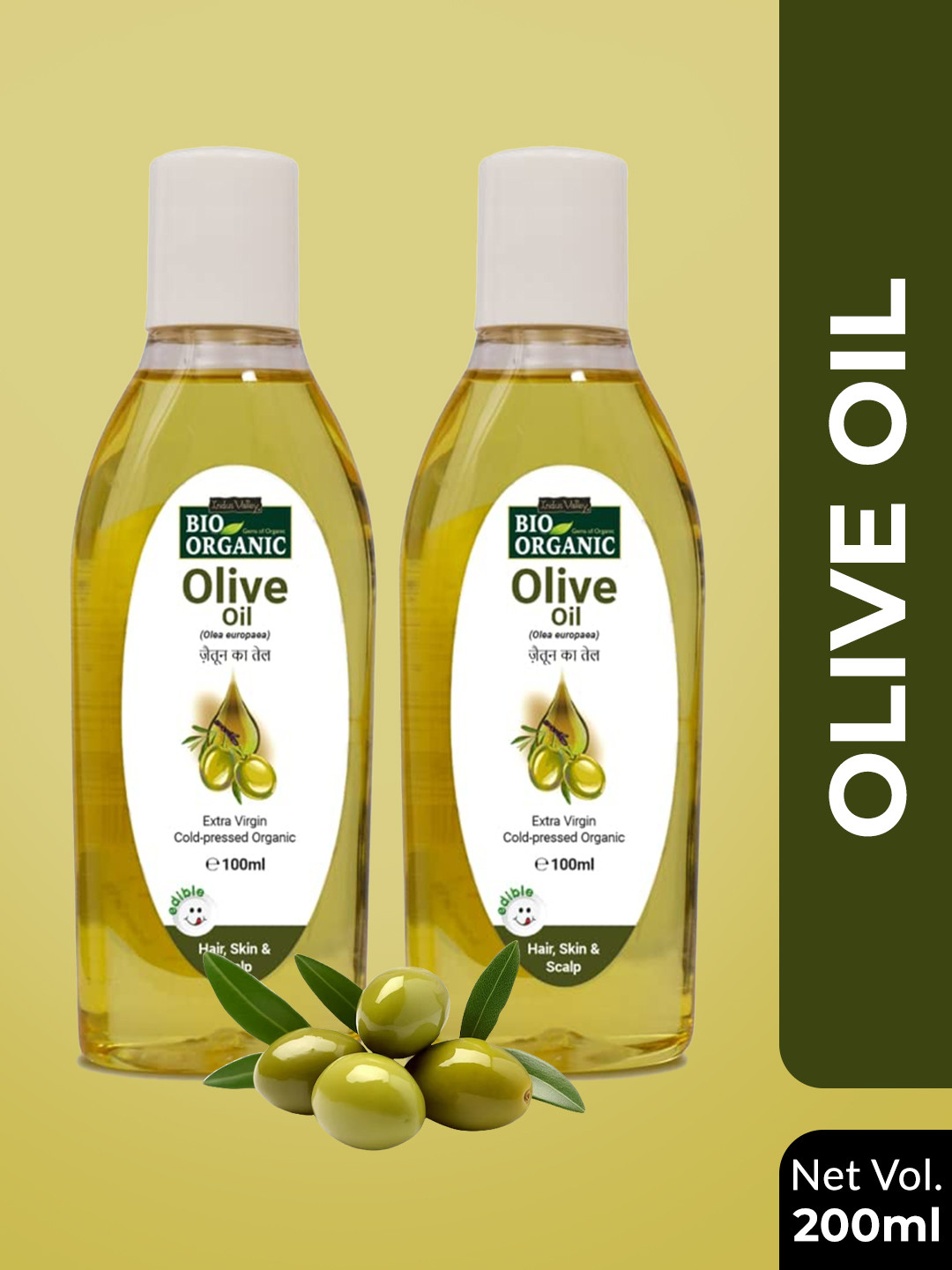 

Indus Valley Pack of 2 Bio Organic Olive Massage Oil, Green
