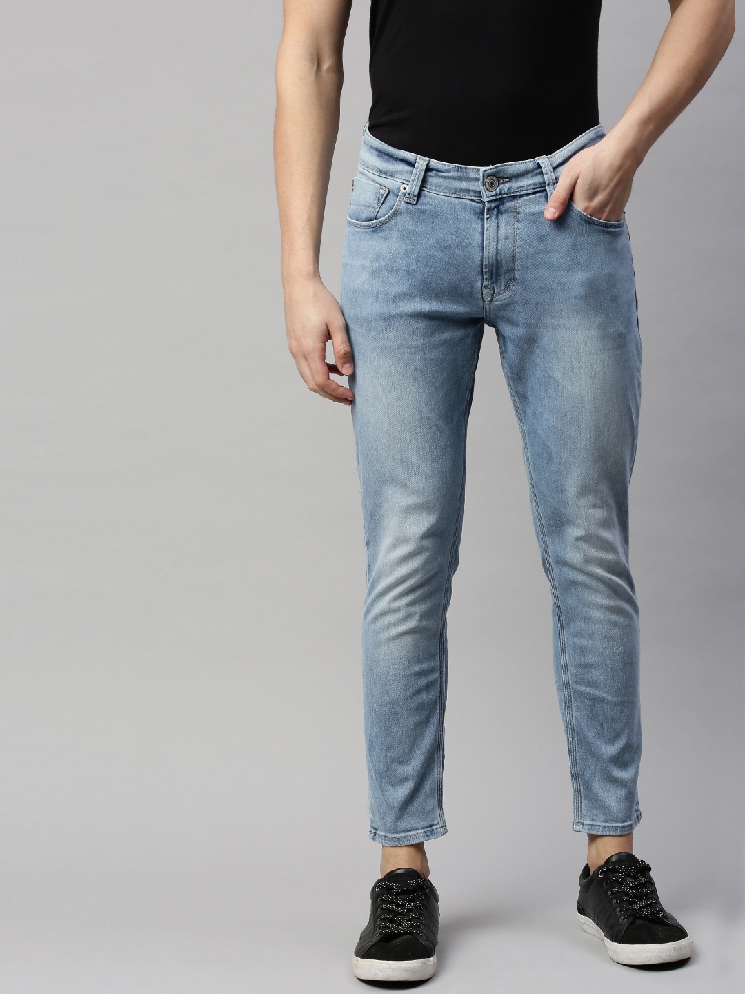 

SPYKAR Men Blue Kano Slim Fit Mid-Rise Clean Look Stretchable Jeans