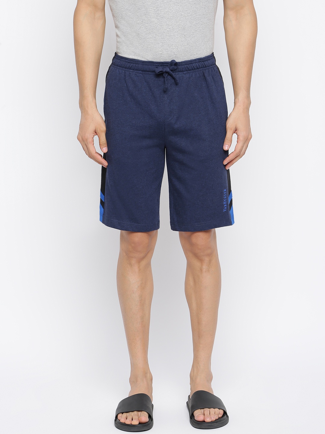 

Van Heusen Athleisure Men Smart Tech Easy Stain Release Knit Shorts, Navy blue