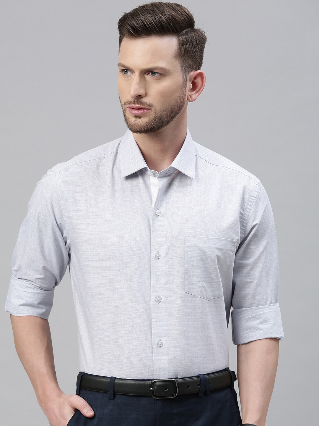 

Arrow New York Men Blue Slim Fit Solid Casual Shirt