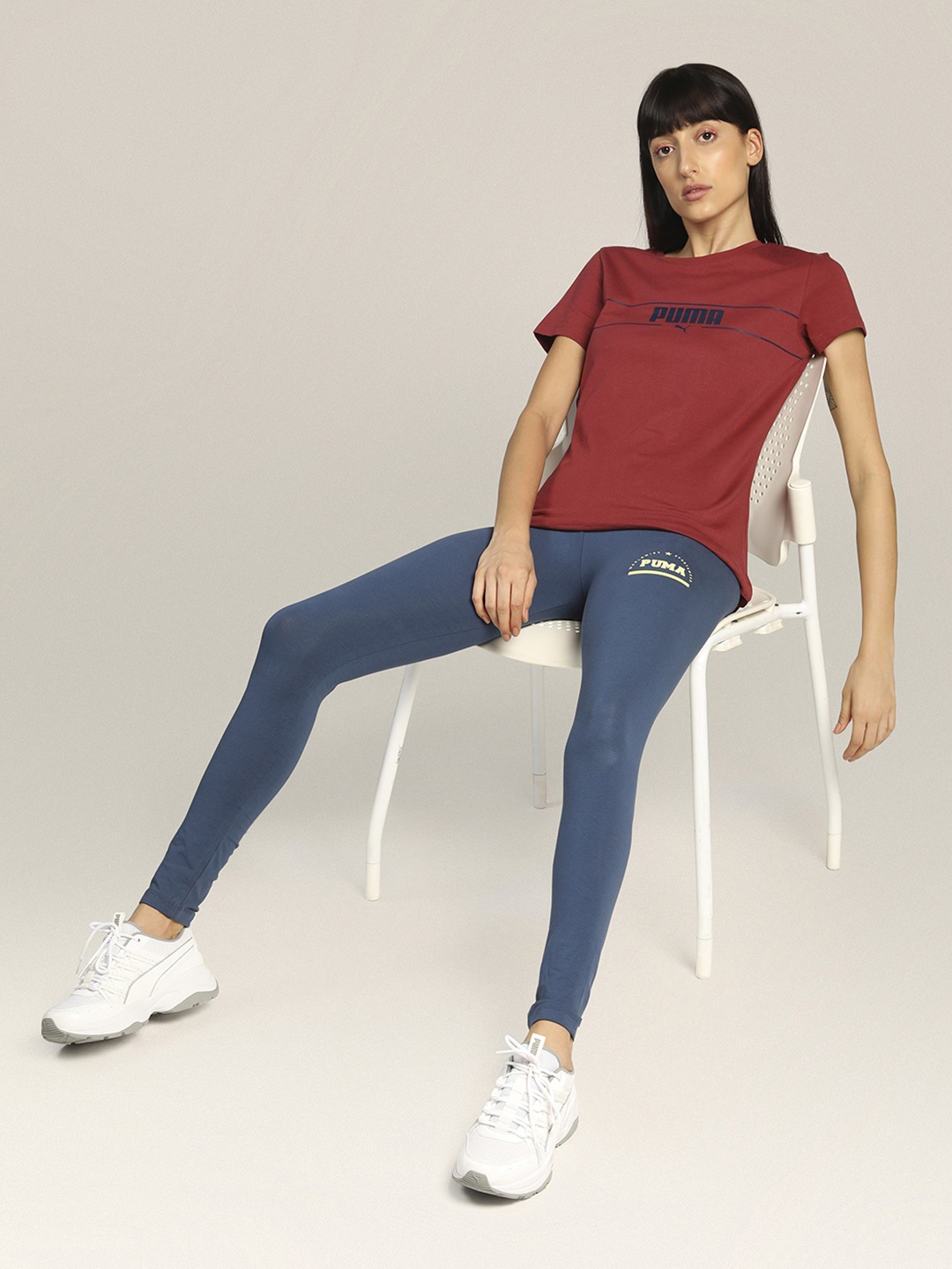 

Puma Women Brown Pure Cotton Brand Logo T-shirt