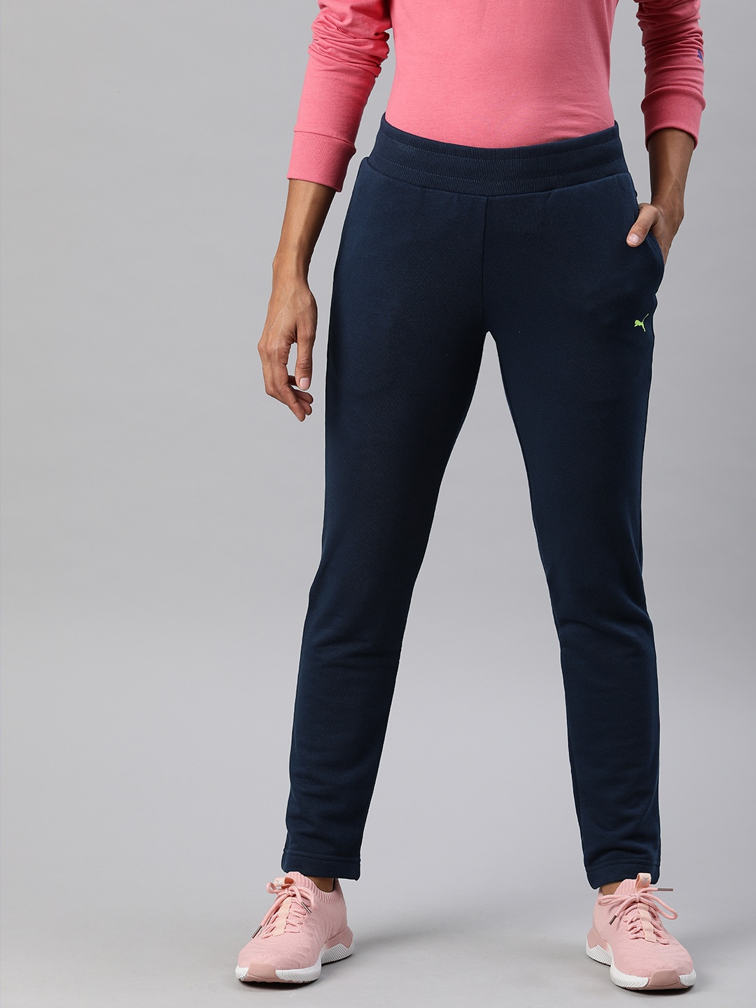 

Puma Women Navy Blue Solid Regular Fit OP 5 Sweat Track Pants