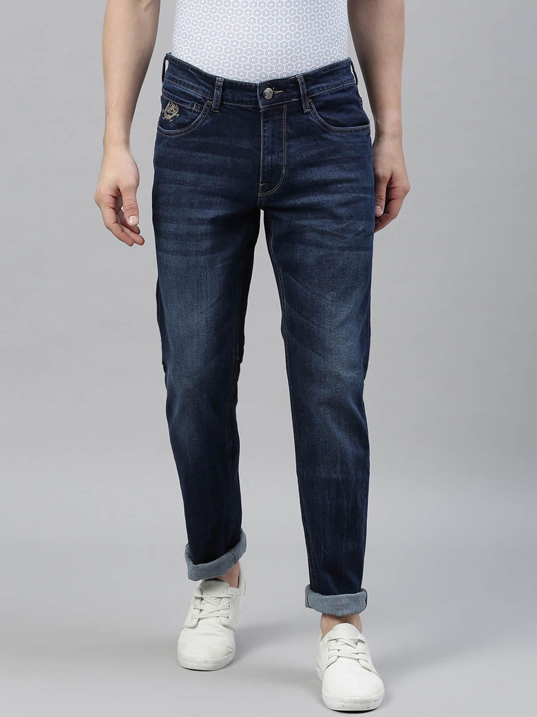 

U.S. Polo Assn. Denim Co. Men Blue Brandon Slim Tapered Mid-Rise Stretchable Jeans