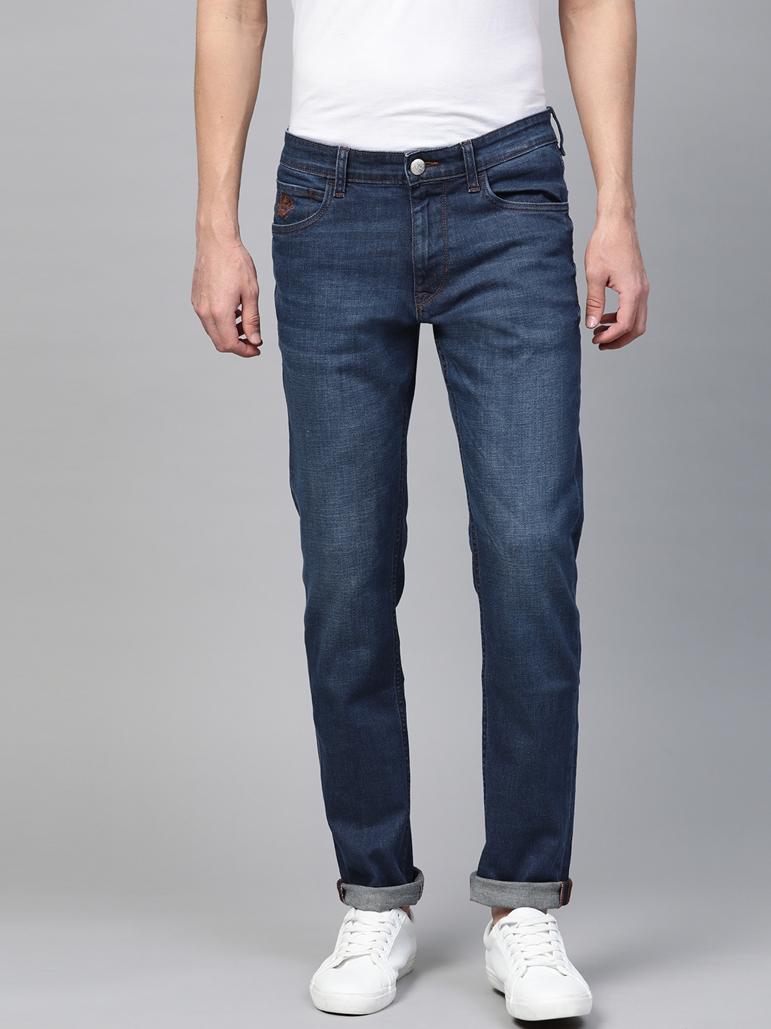 

U.S. Polo Assn. Denim Co. Men Blue Slim Fit Mid-Rise Clean Look Stretchable Jeans