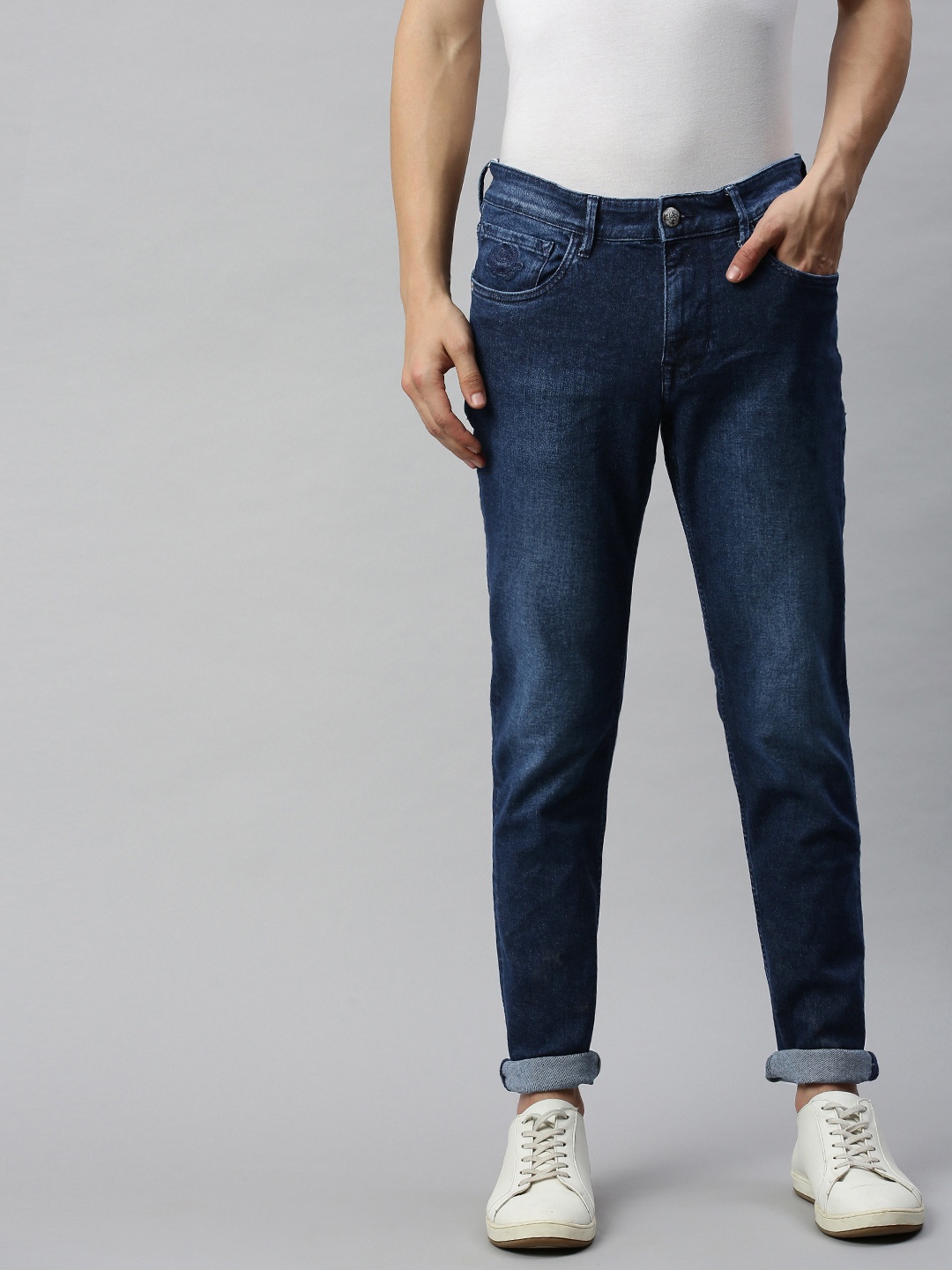 

U.S. Polo Assn. Denim Co. Men Blue Brandon Slim Tapered Fit Mid-Rise Stretchable Jeans