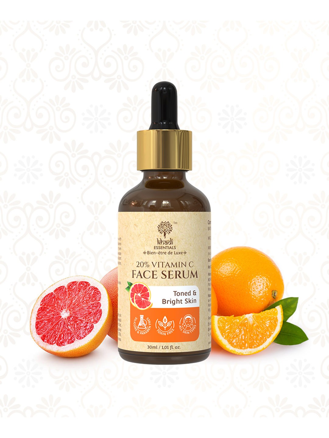 

Khadi Essentials 20% Vitamin C Face Serum for Anti Ageing & Anti Wrinkles - 30 ml, Brown