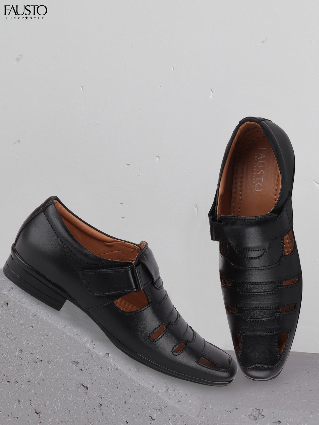 

FAUSTO Men Black Sandals