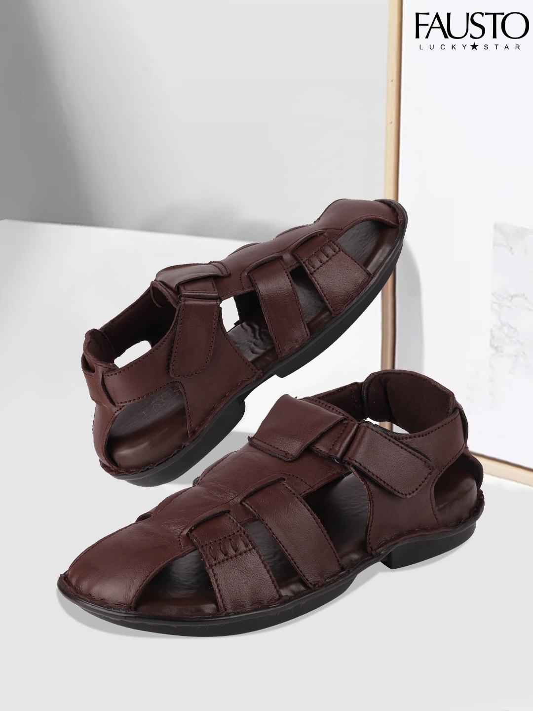 

FAUSTO Men Brown Sandals