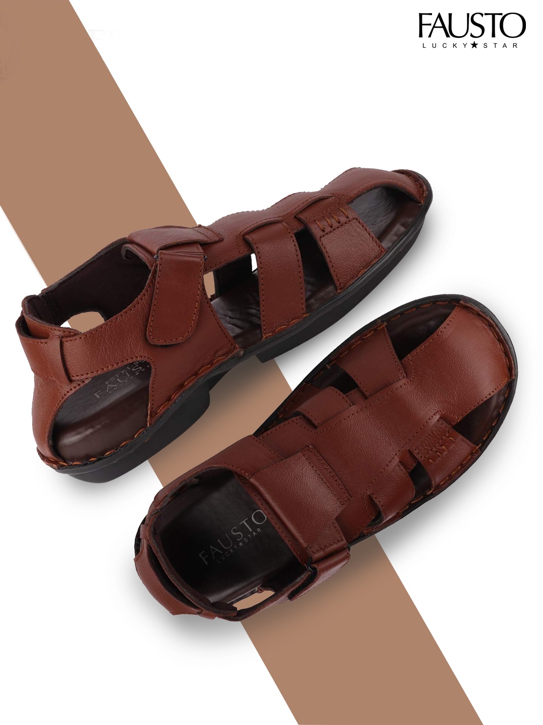 

FAUSTO Men Brown Sandals