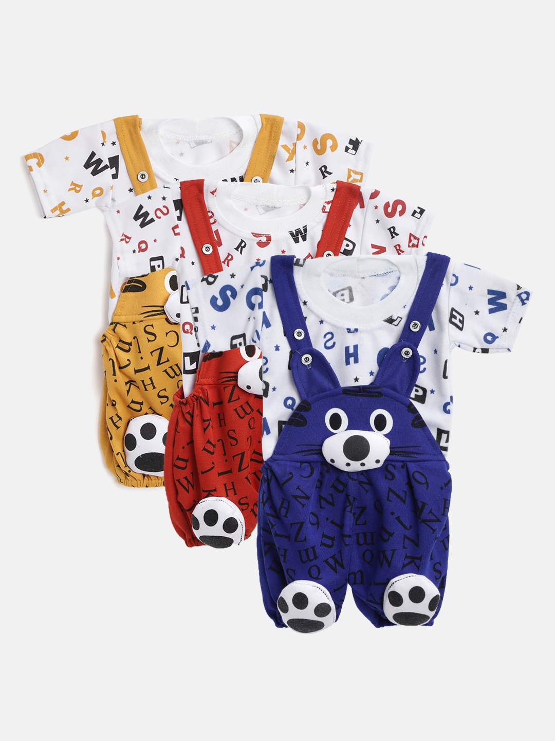 

MANZON Kids Pack of 3 Printed Clothing Set, Multi