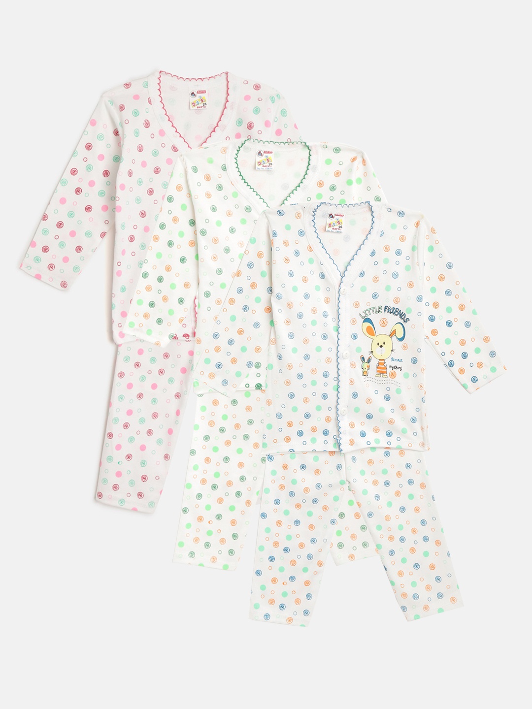 

MANZON Kids Pack of 3 Printed Clothing Sets, Multi