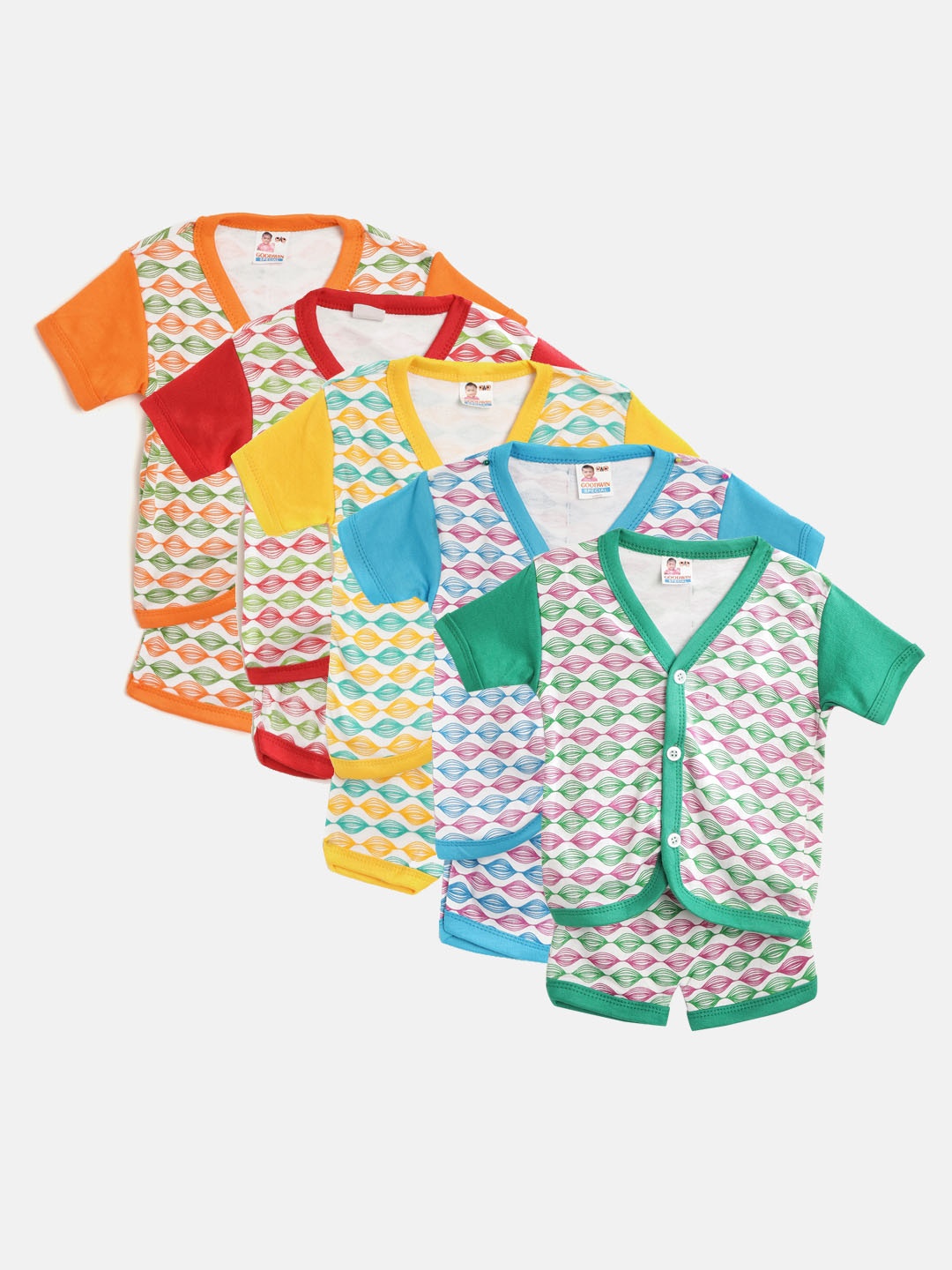 

MANZON Kids Pack of 5 Printed Clothing Sets, Multi