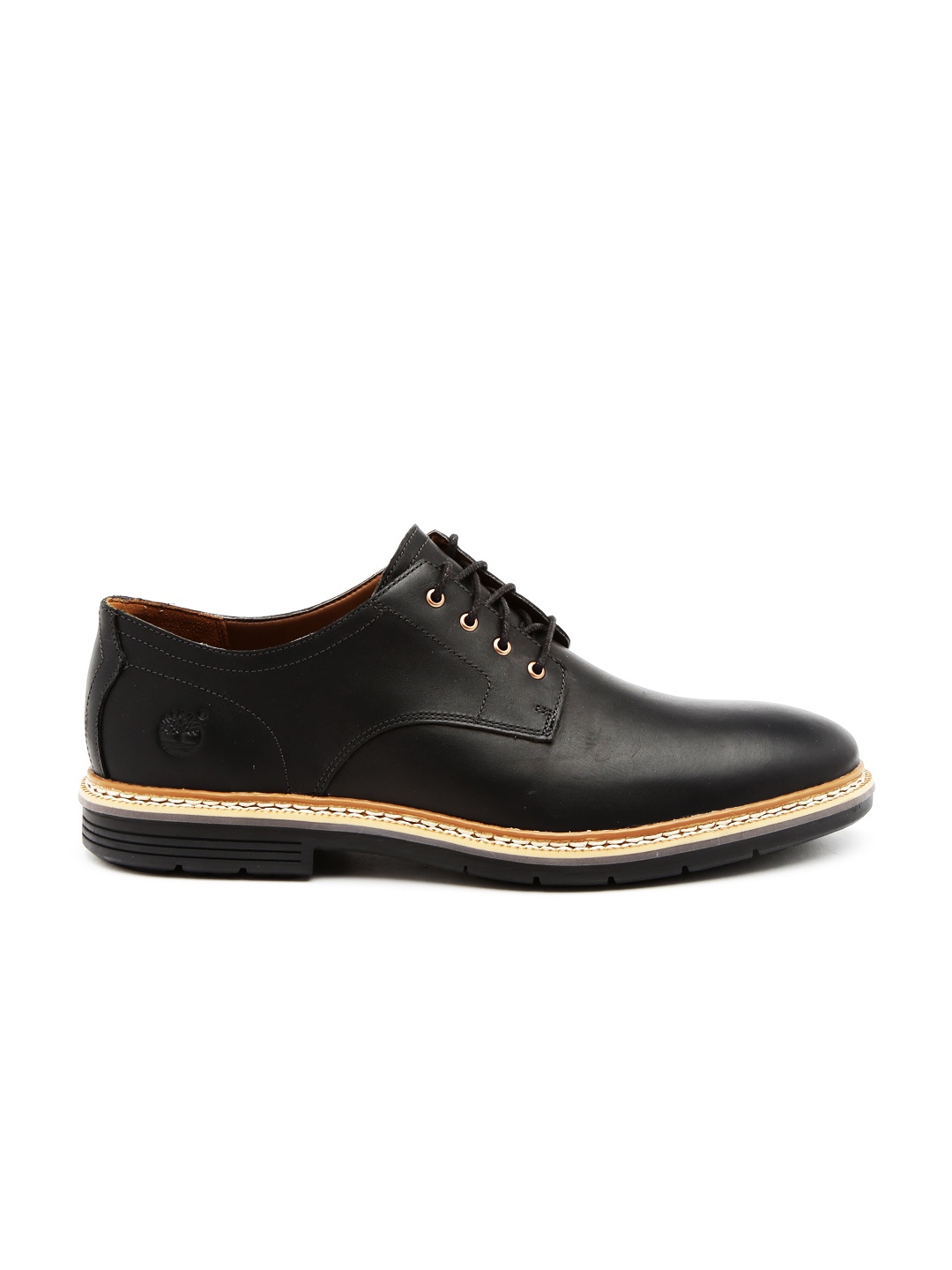 

Timberland Men Black Leather Derby Semiformal Shoes