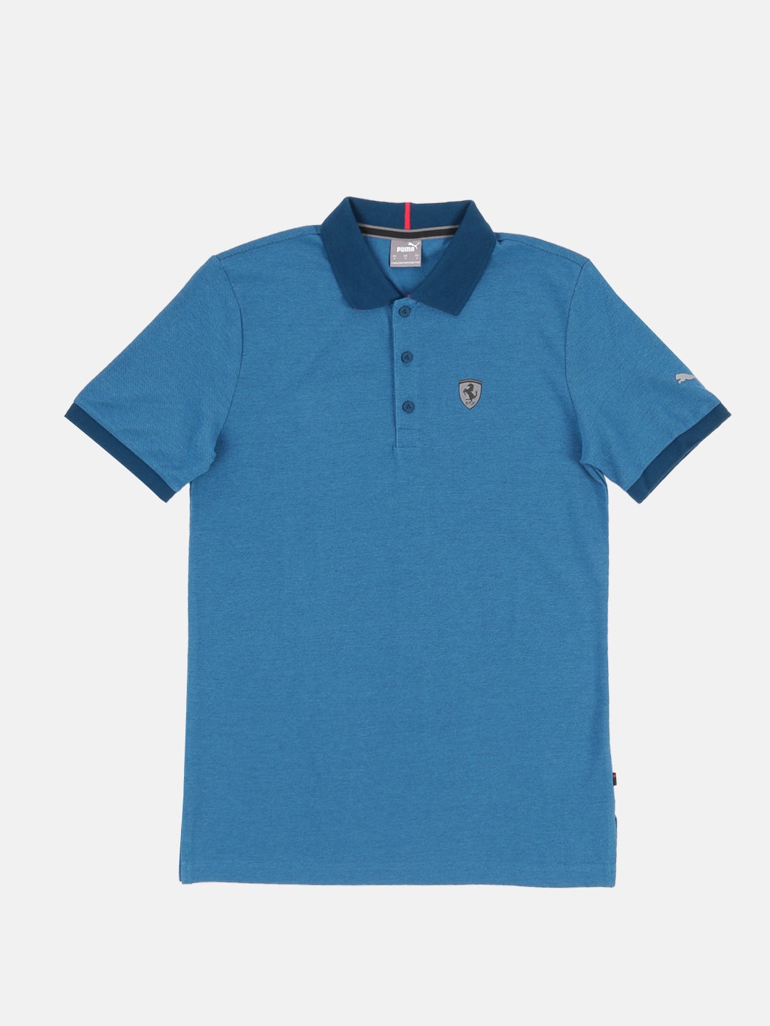 

Puma Men Blue Scuderia Ferrari Style 2-Tone Polo Collar MSP T-shirt