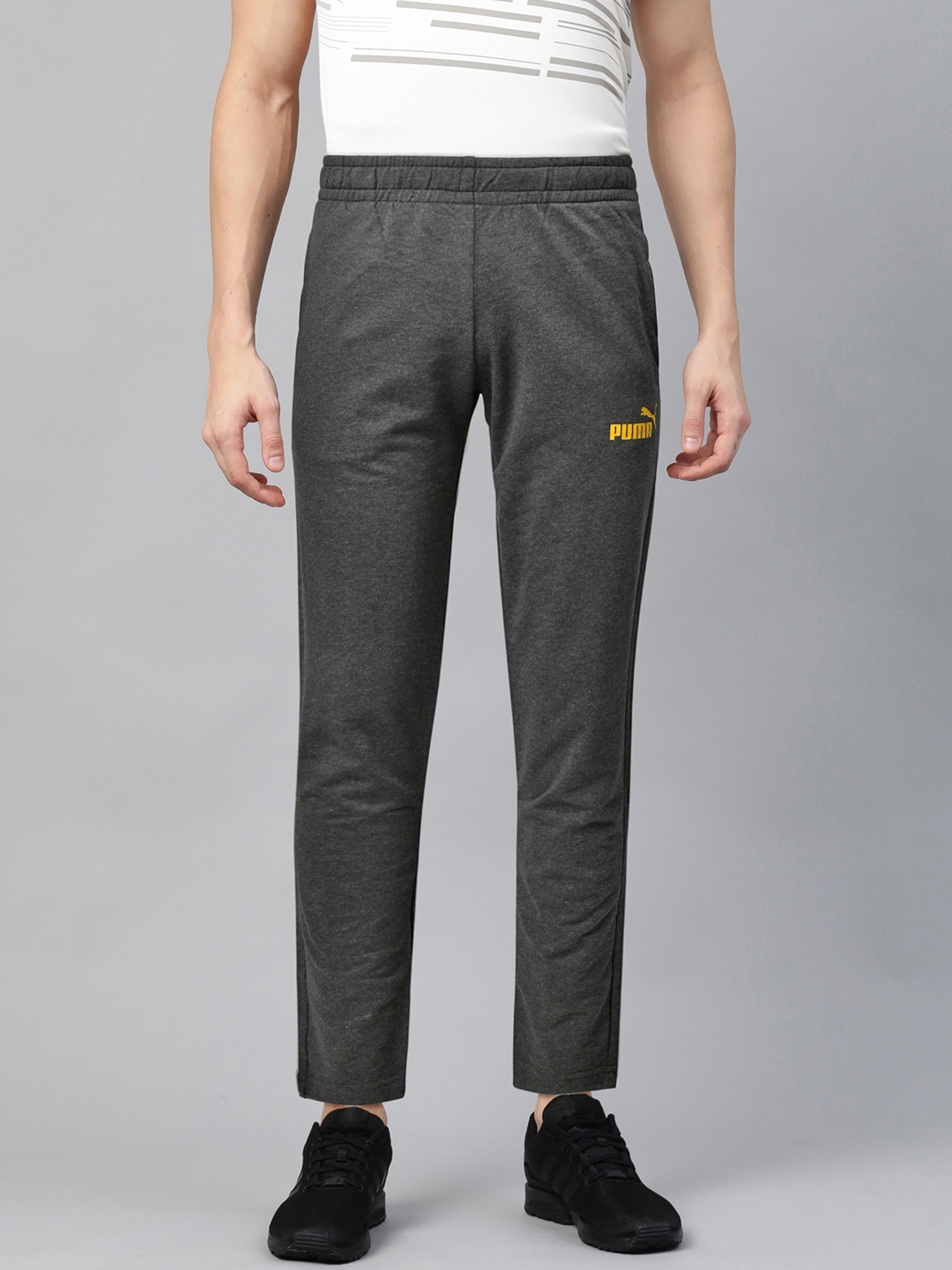 

Puma Men Charcoal Grey Solid Straight Fit Track Pants