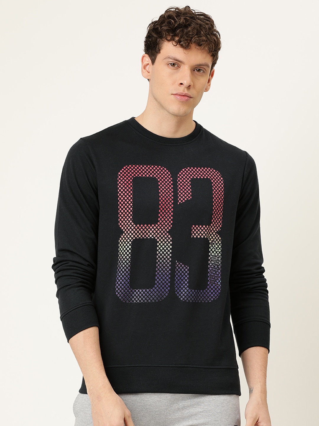 

Proline Active Men Navy Blue Printed Pullover Sweatshirt