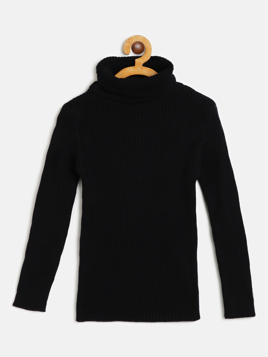 

AD & AV Girls Black Ribbed Woollen Pullover