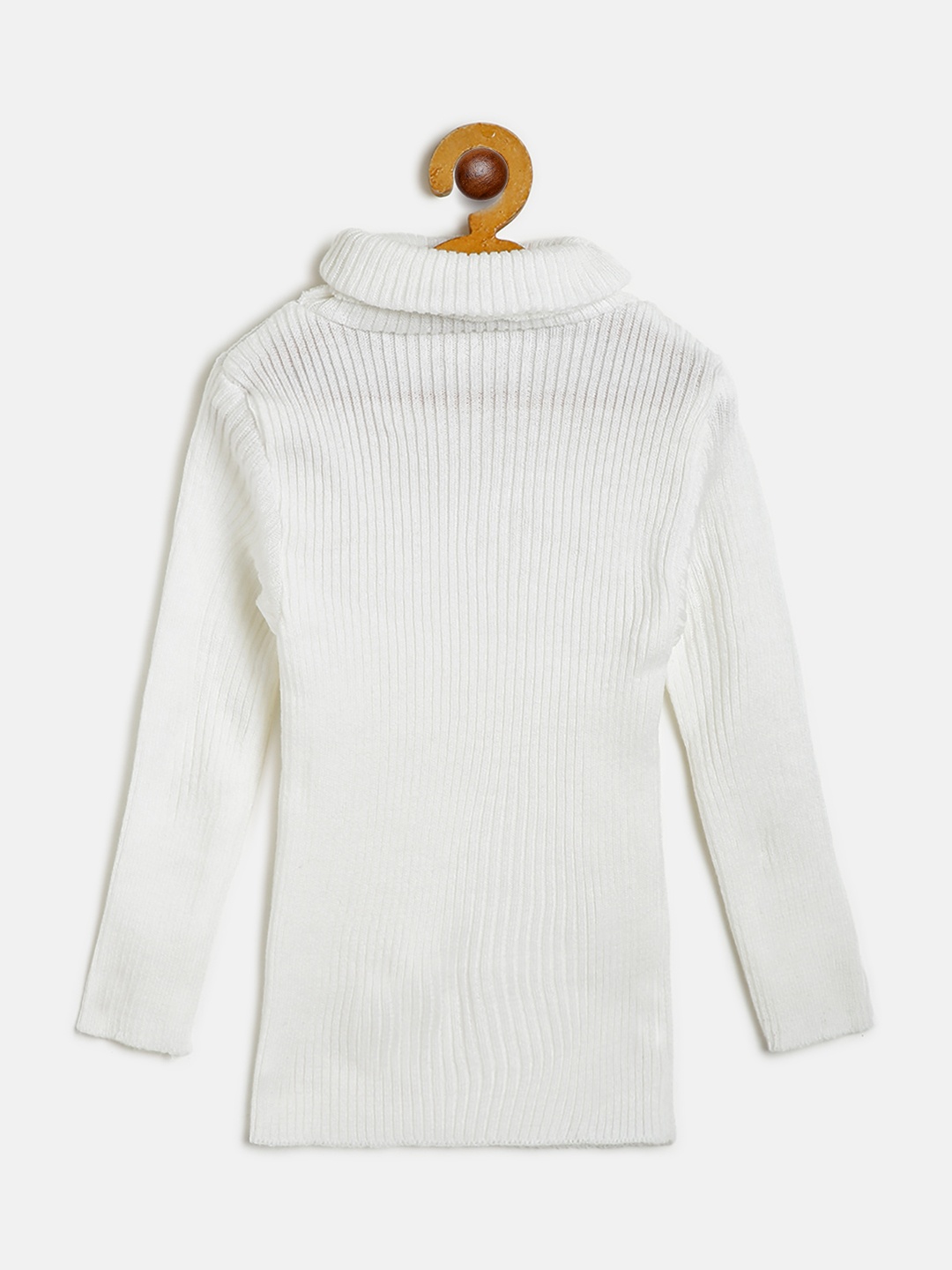 

AD & AV Girls White Ribbed Woollen Pullover