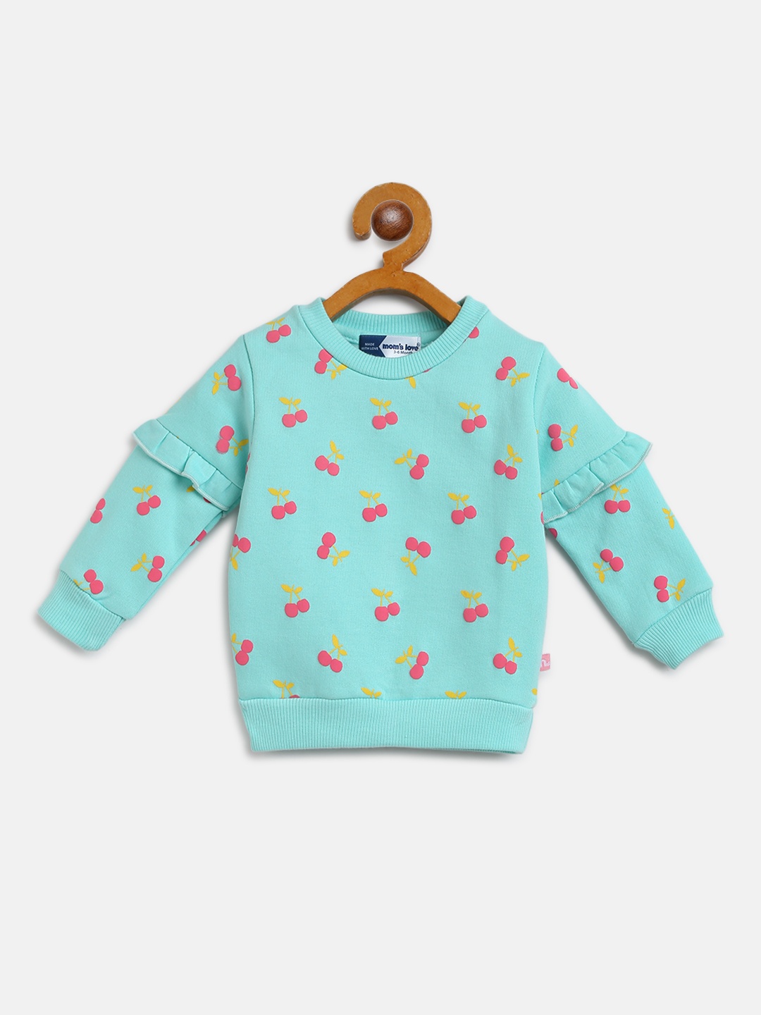 

Moms Love Girls Blue & Pink Cherry Print Sweatshirt