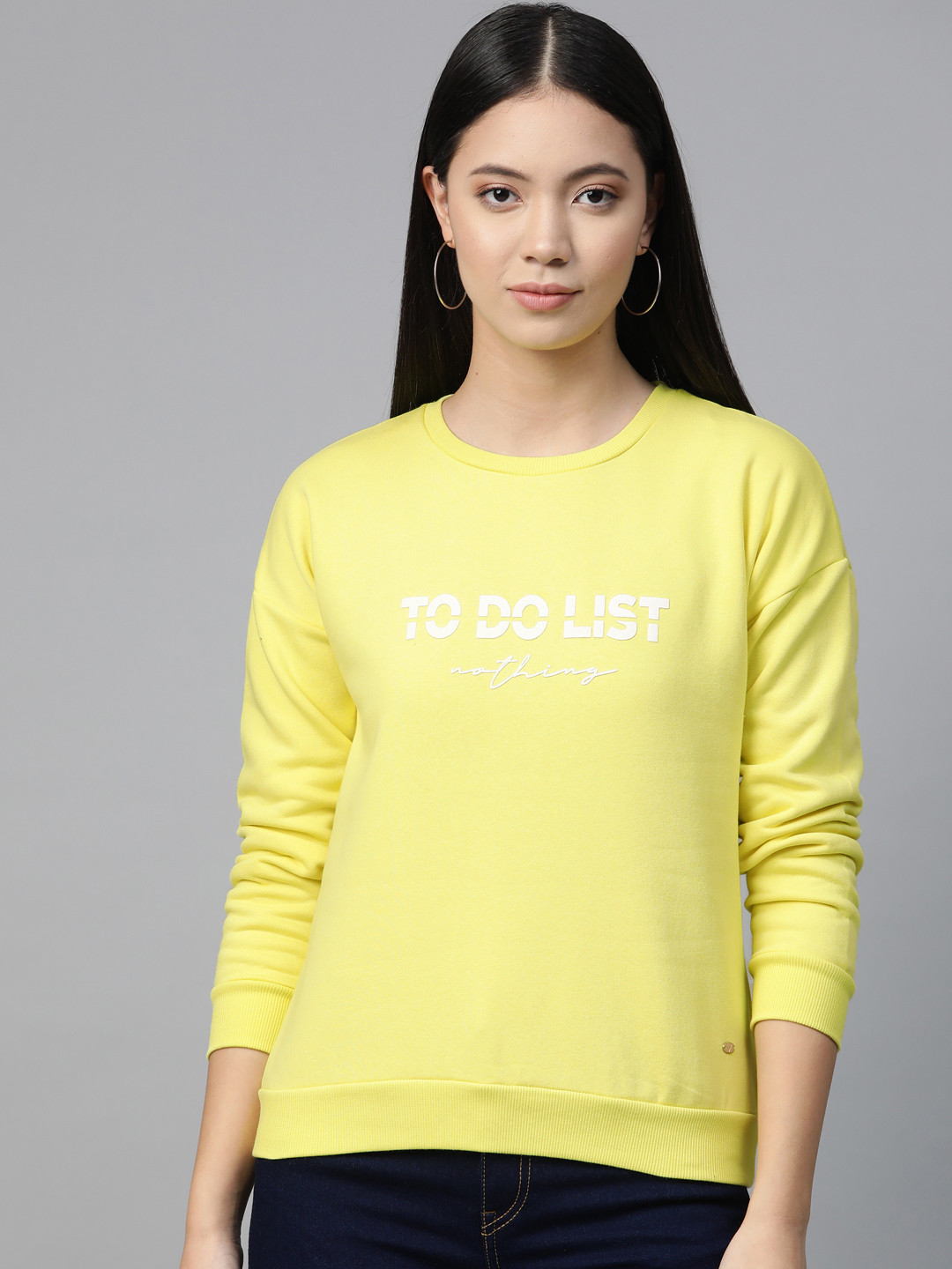 

Allen Solly Woman Women Yellow Solid Sweatshirt