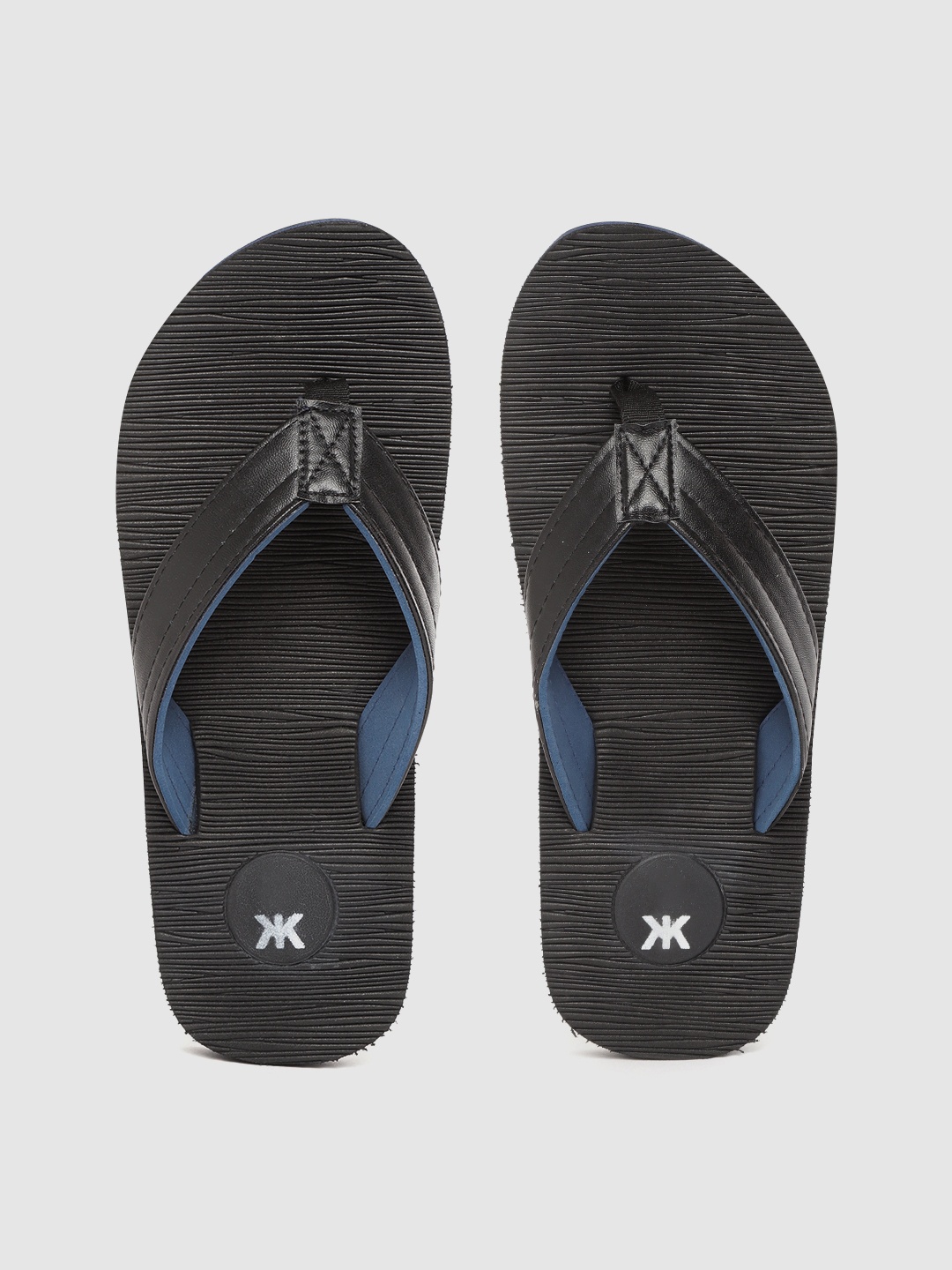 

Kook N Keech Men Black Self Design Thong Flip-Flops