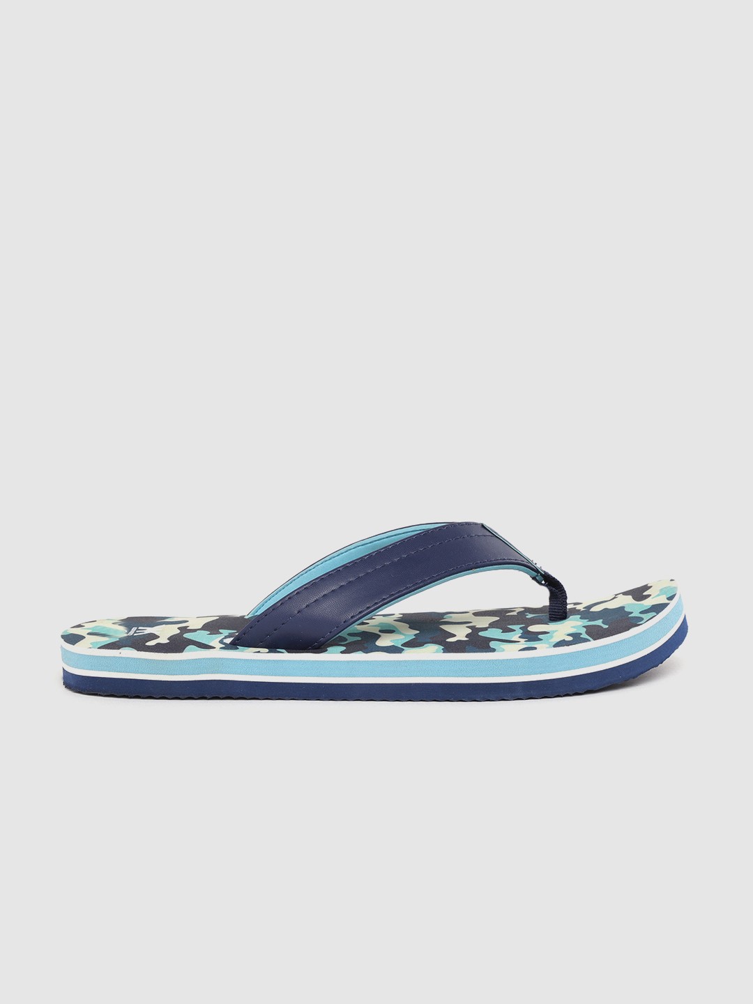 

Kook N Keech Men Blue & White Camouflage Print Thong Flip-Flops