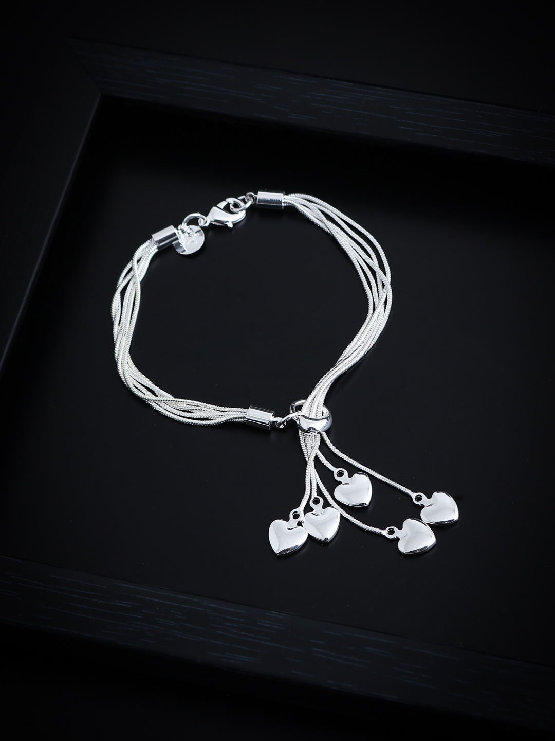 

Sukkhi Rhodium-Plated Antique Charm Bracelet, Silver