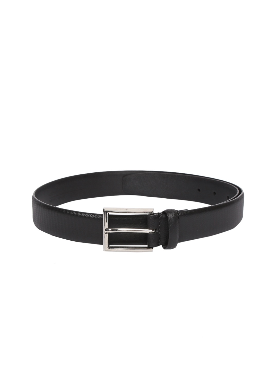 

Louis Philippe Men Black Textured Leather Belt