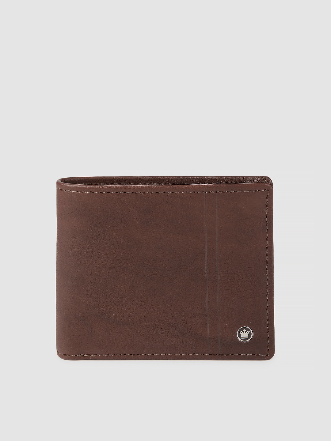 

Louis Philippe Men Brown Solid Two Fold Leather Wallet