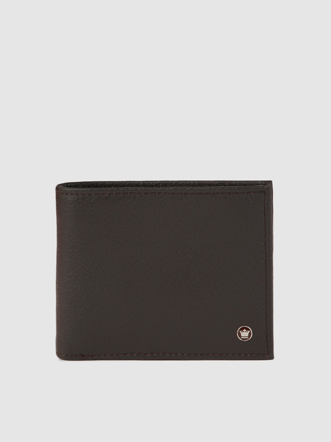 

Louis Philippe Men Brown Solid Two Fold Leather Wallet