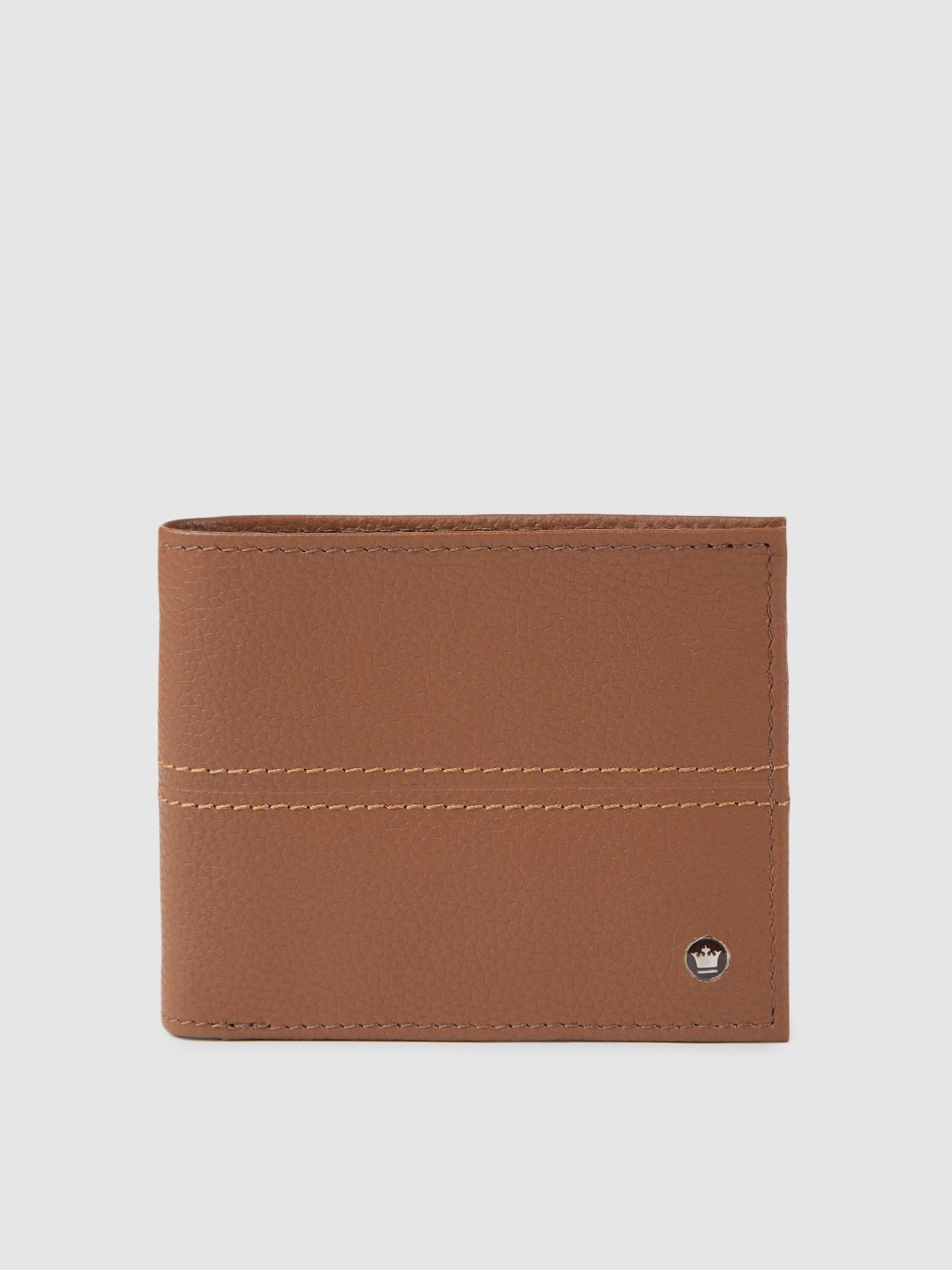 

Louis Philippe Men Tan Brown Solid Two Fold Wallet