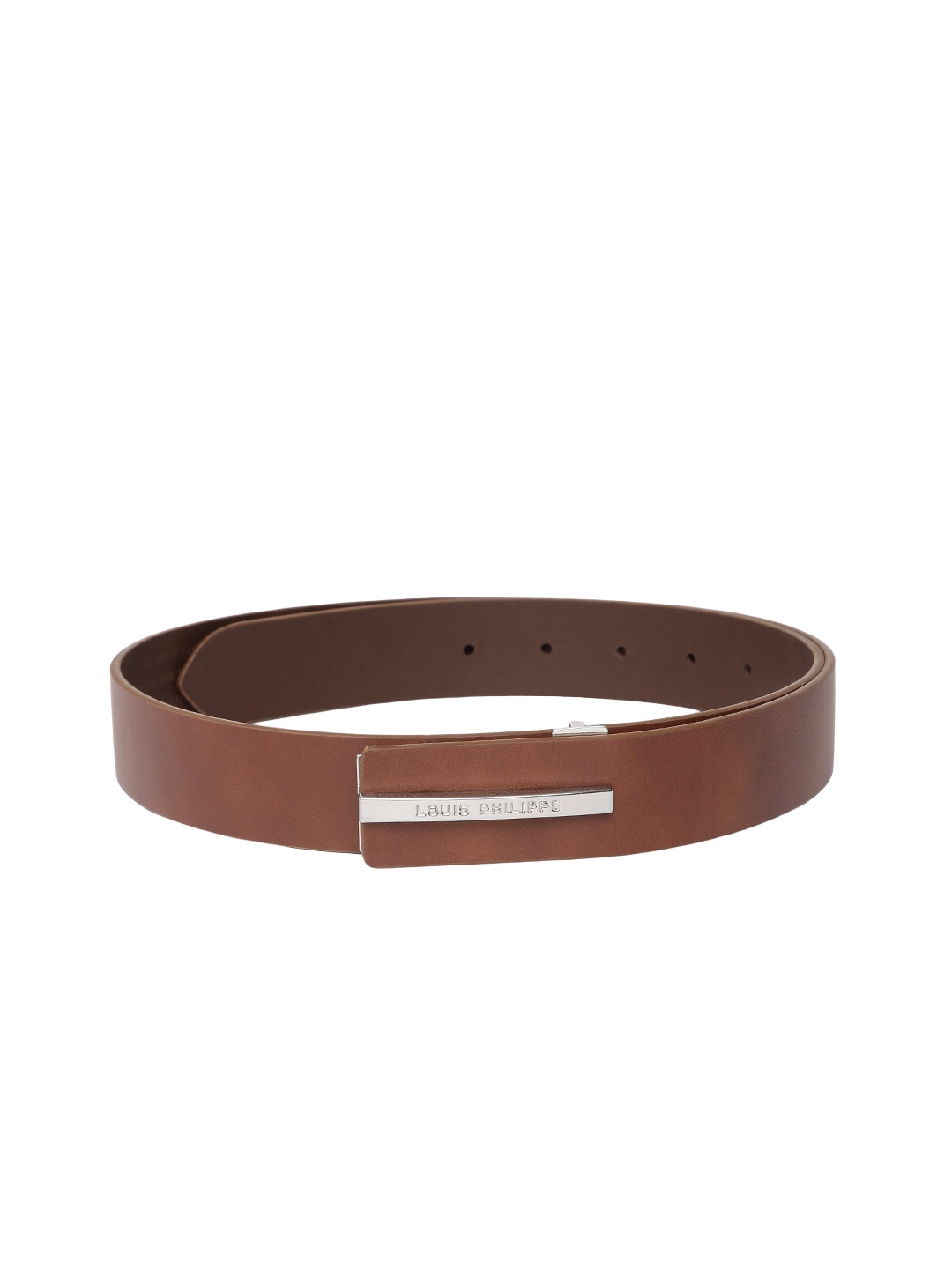 

Louis Philippe Men Brown Solid Leather Belt