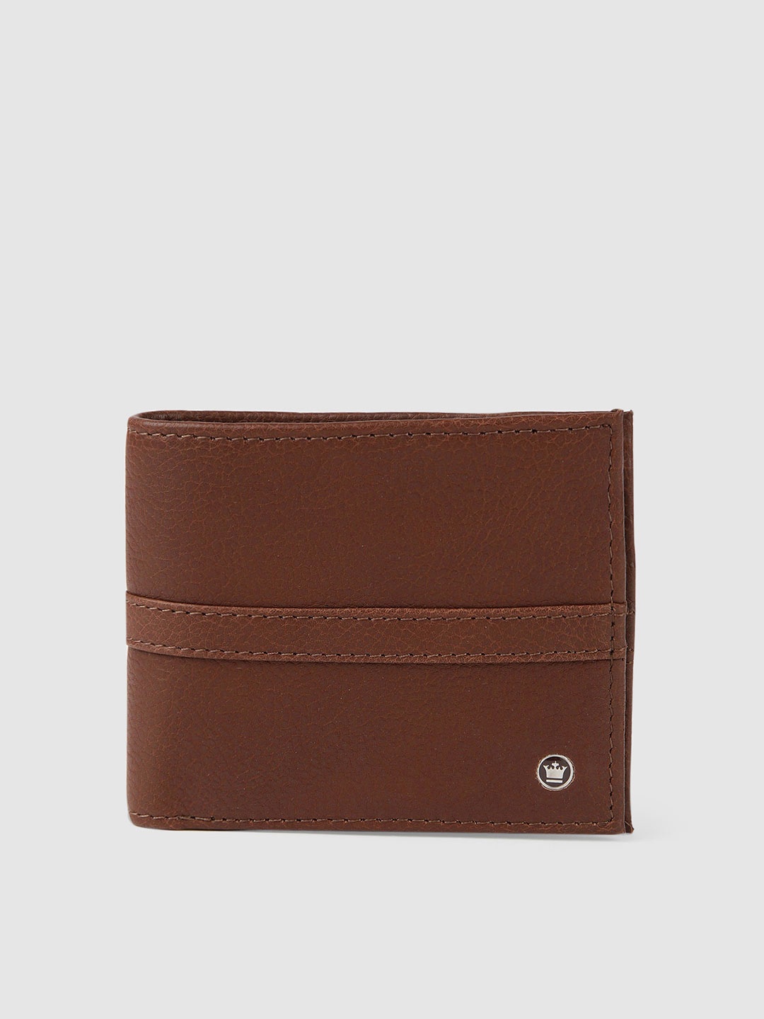 

Louis Philippe Men Brown Solid Leather Two Fold Wallet