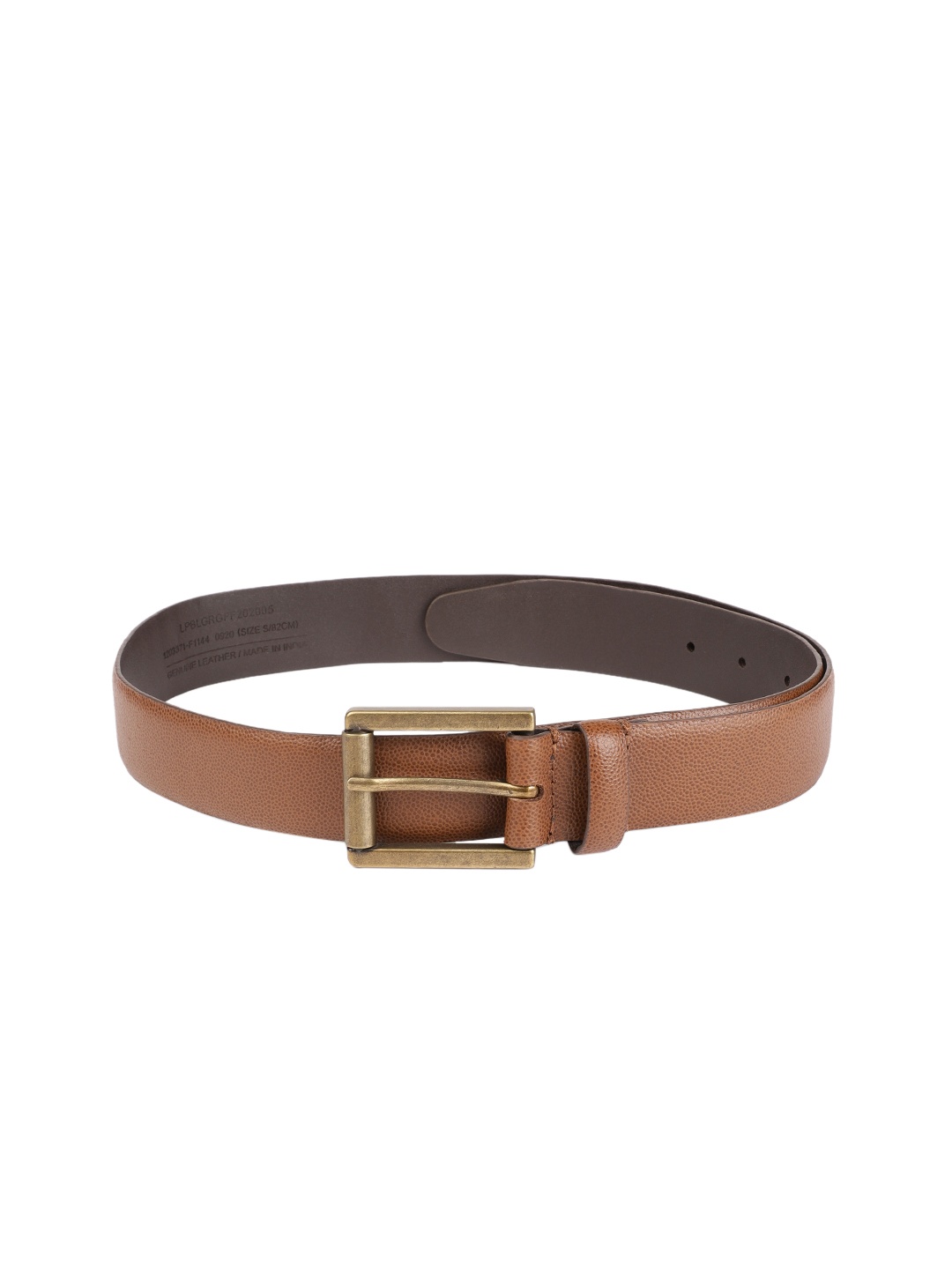 

Louis Philippe Men Tan Brown Solid Leather Belt