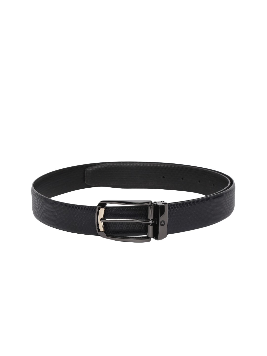 

Louis Philippe Men Black Textured Leather Reversible Belt