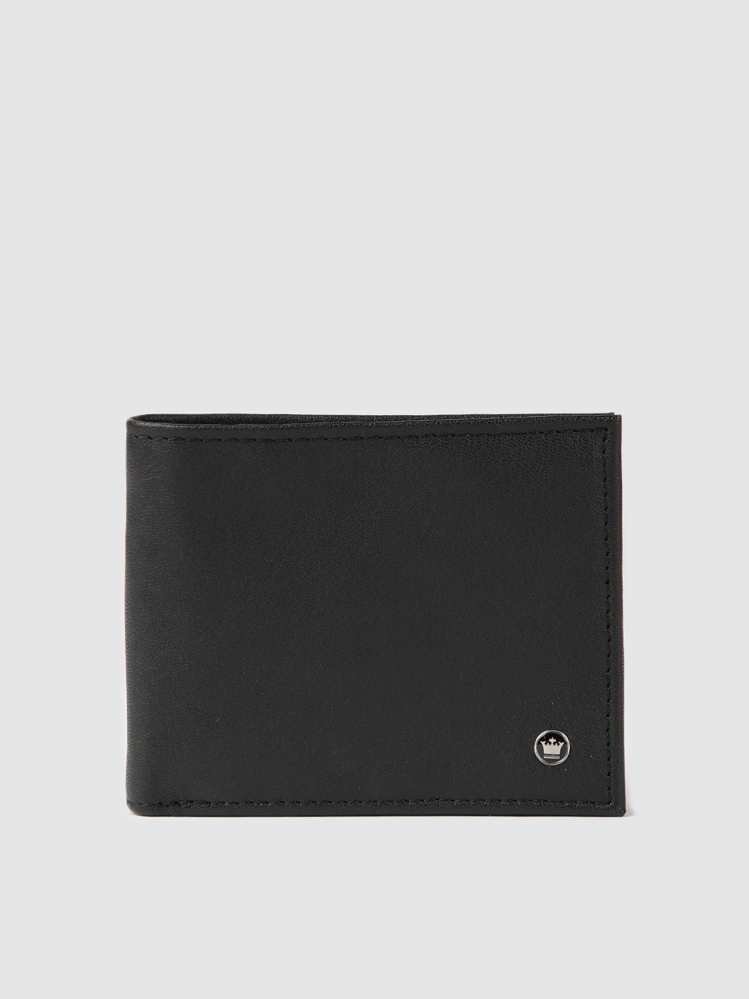 

Louis Philippe Men Black Solid Two Fold Wallet