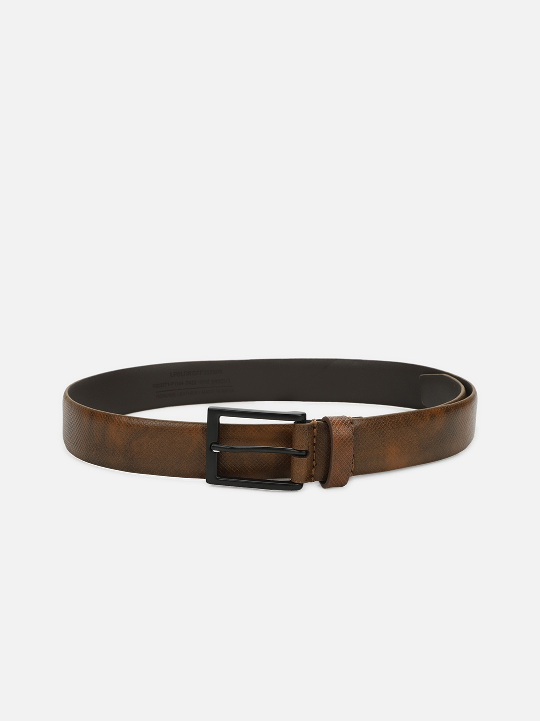 

Louis Philippe Men Tan-Brown Textured Belt