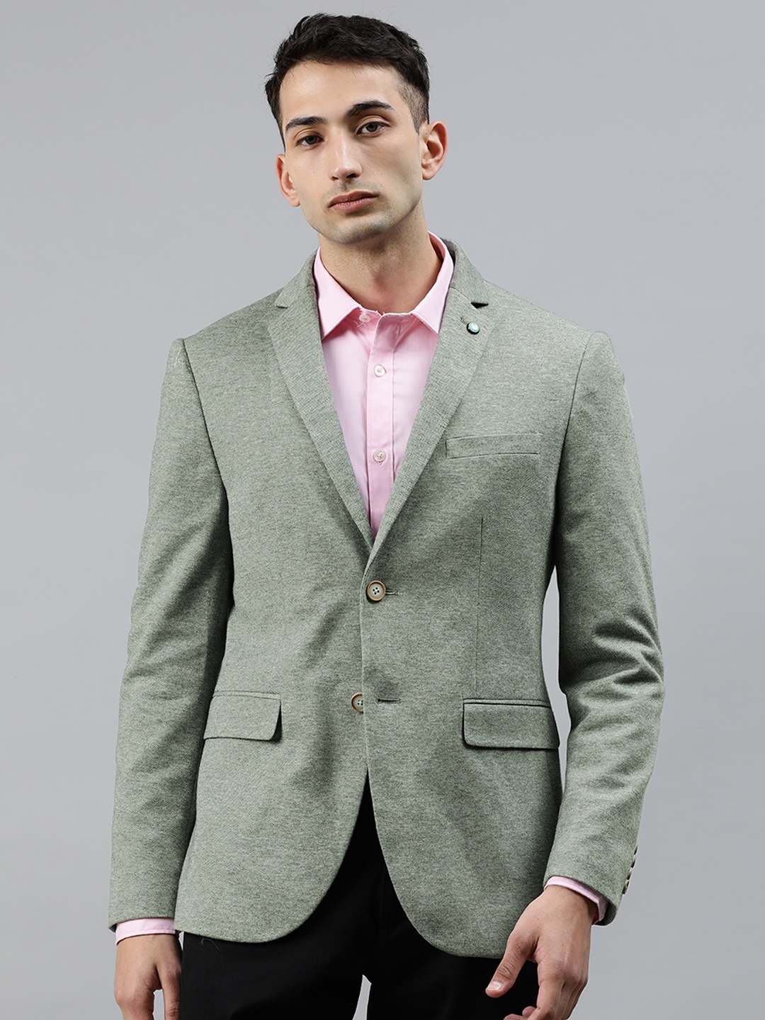 

Arrow Men Grey Zero Calorie Fit Solid Single-Breasted Smart Casual Blazer