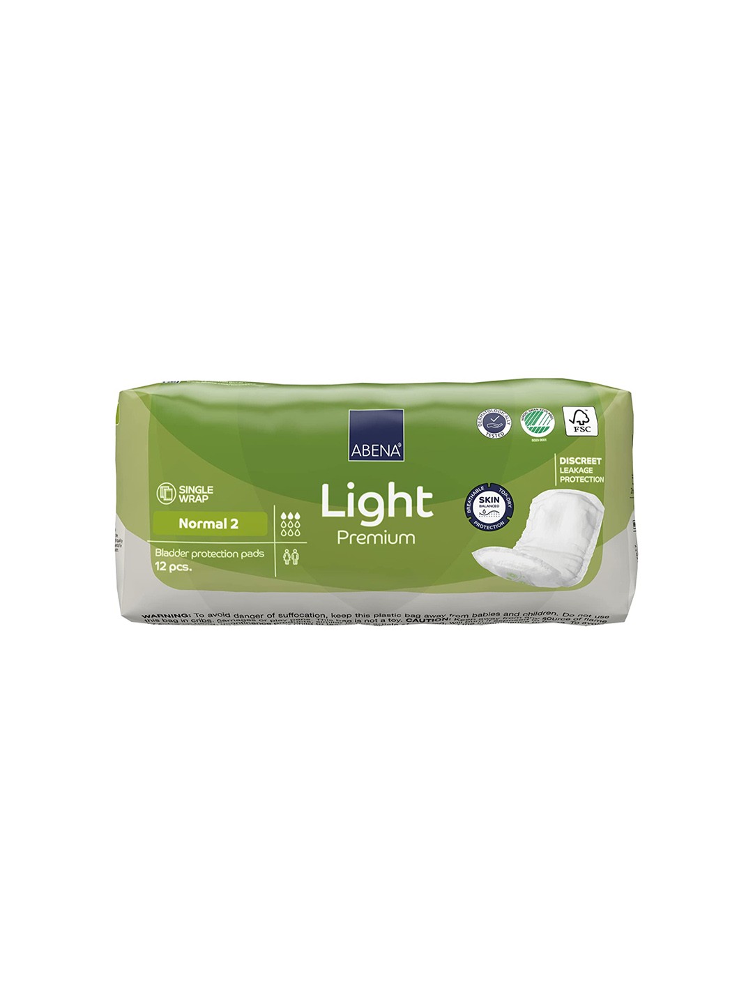 

Abena Light Normal 2 Sanitary Pads - 12 pcs, White